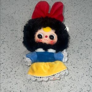 Adorable Baby Three Plush Doll with Red Bow